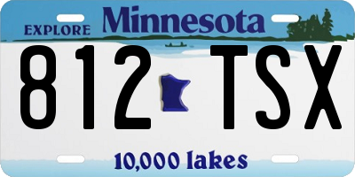 MN license plate 812TSX