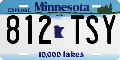 MN license plate 812TSY