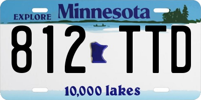 MN license plate 812TTD