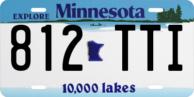 MN license plate 812TTI