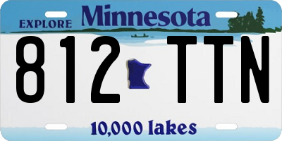 MN license plate 812TTN