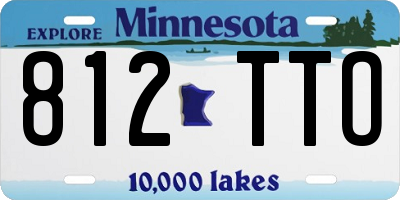 MN license plate 812TTO