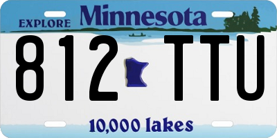 MN license plate 812TTU