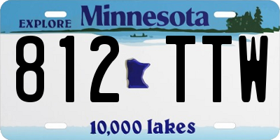 MN license plate 812TTW