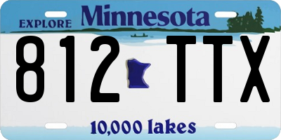 MN license plate 812TTX