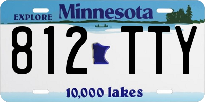 MN license plate 812TTY