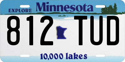 MN license plate 812TUD