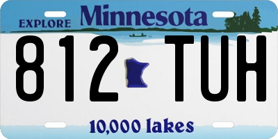 MN license plate 812TUH