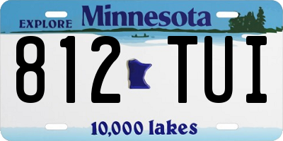 MN license plate 812TUI