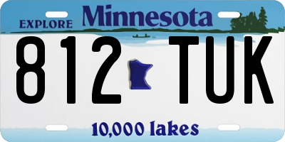 MN license plate 812TUK