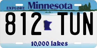 MN license plate 812TUN