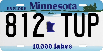 MN license plate 812TUP