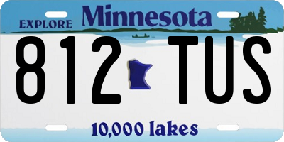 MN license plate 812TUS