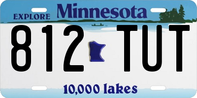 MN license plate 812TUT