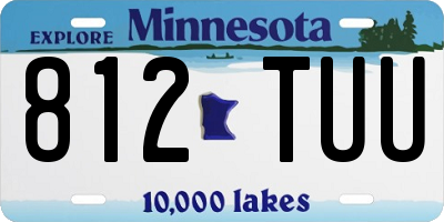 MN license plate 812TUU