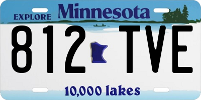 MN license plate 812TVE