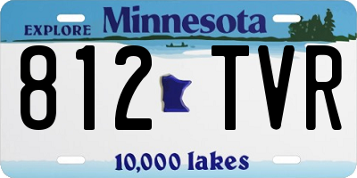 MN license plate 812TVR