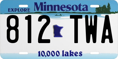 MN license plate 812TWA