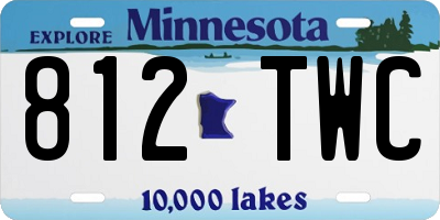 MN license plate 812TWC