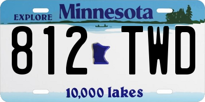 MN license plate 812TWD