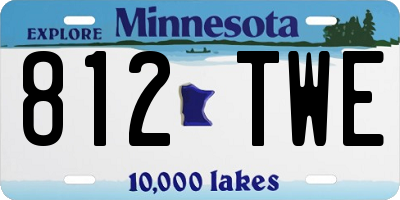 MN license plate 812TWE