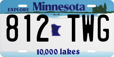 MN license plate 812TWG