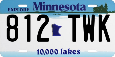 MN license plate 812TWK