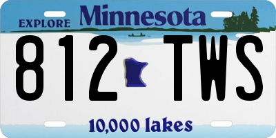 MN license plate 812TWS