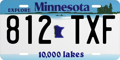 MN license plate 812TXF