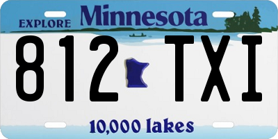 MN license plate 812TXI