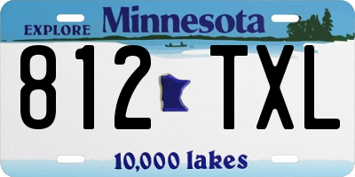 MN license plate 812TXL