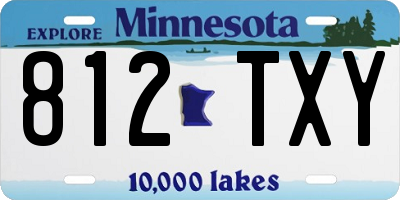 MN license plate 812TXY