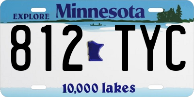MN license plate 812TYC