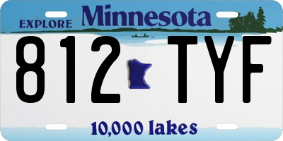 MN license plate 812TYF