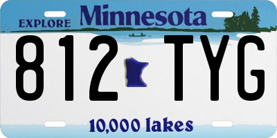 MN license plate 812TYG