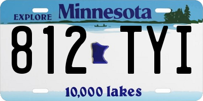 MN license plate 812TYI