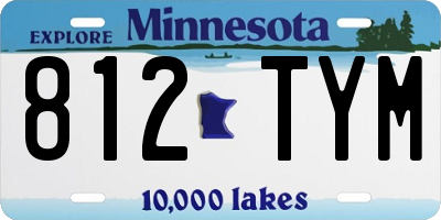 MN license plate 812TYM