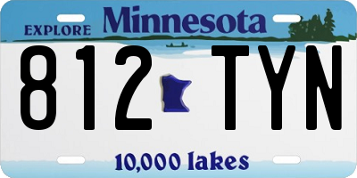 MN license plate 812TYN