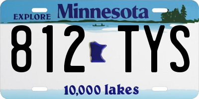 MN license plate 812TYS