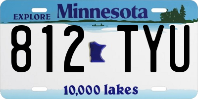 MN license plate 812TYU