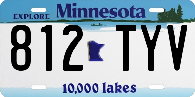 MN license plate 812TYV