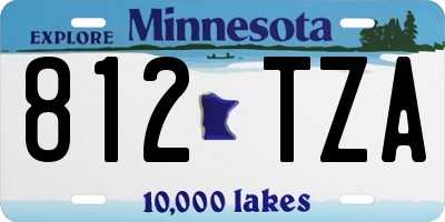 MN license plate 812TZA