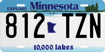 MN license plate 812TZN