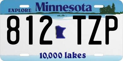 MN license plate 812TZP
