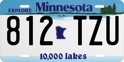 MN license plate 812TZU