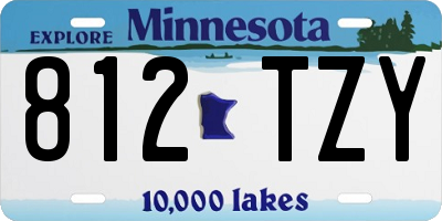MN license plate 812TZY