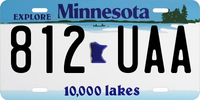 MN license plate 812UAA