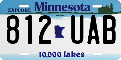 MN license plate 812UAB