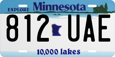 MN license plate 812UAE