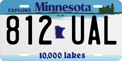 MN license plate 812UAL